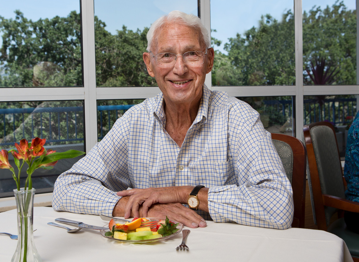 Portrait of senior citizen for Villa Marin retirement community in San Rafael, CA