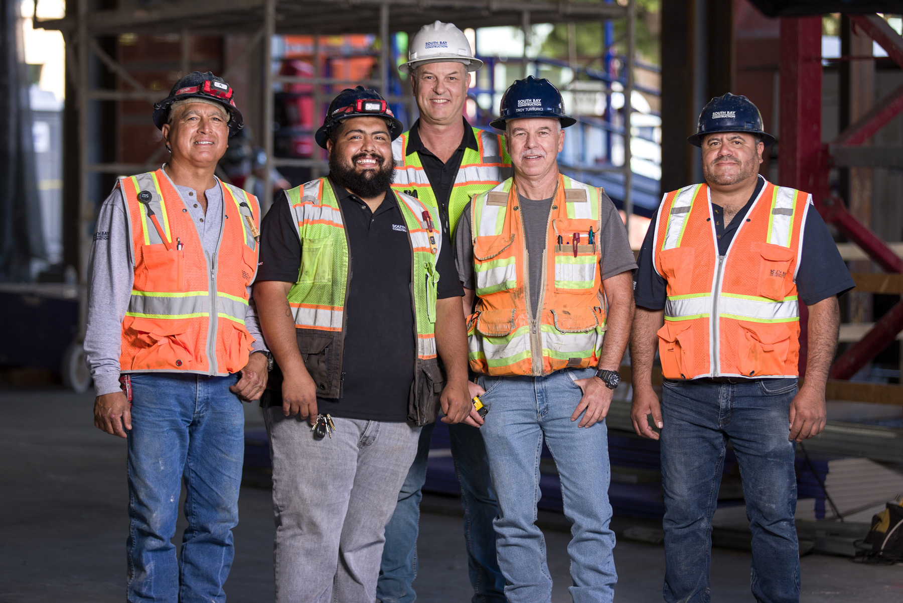 Portrait of workers from South Bay Construction in San Jose, CA
