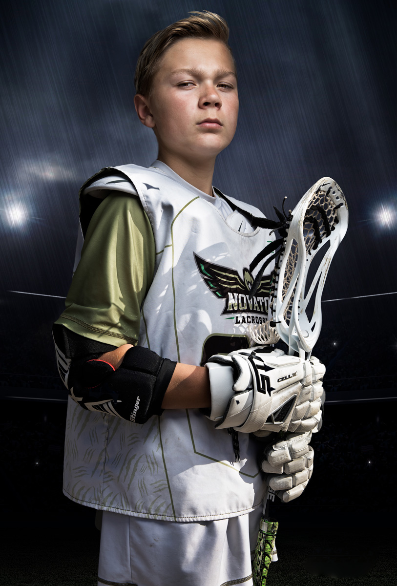 Composite photo of middle school lacrosse player