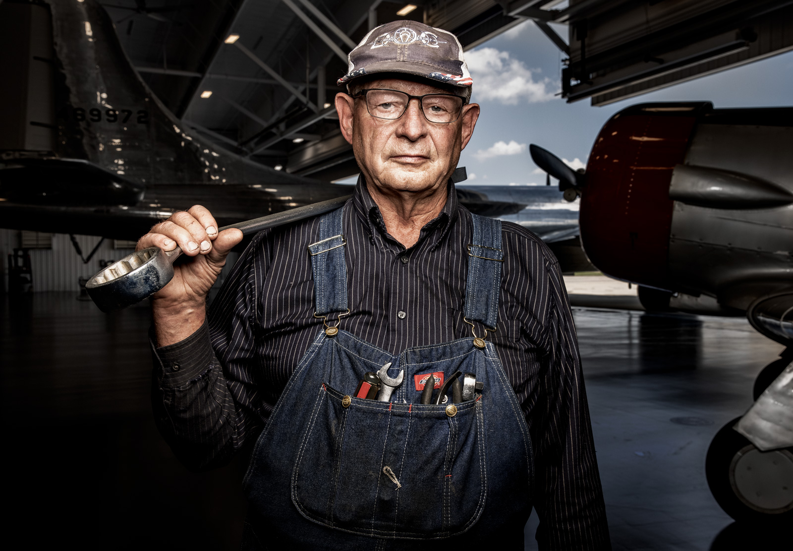 B29 bomber lifestyle fashion portrait photography Joel Grimes Workshop picture Chris Constantine Wichita Kansas